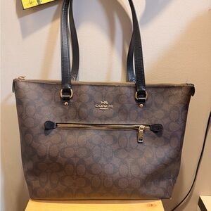 Coach Brown Signature Tote Bag